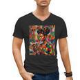 Geometric History Educated Women Reading Book Melanin Men's V-Neck T-Shirt