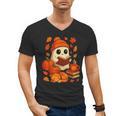 Ghost Reading Book Lovers Autumn Fall Halloween Men's V-Neck T-Shirt Ghost Reading Book Lovers Autumn Fall Halloween Men's V-Neck T-Shirt