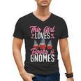 This Girl Loves Books And Gnomes Gardener Dwarf Garden Gnome Men's V-Neck T-Shirt This Girl Loves Books And Gnomes Gardener Dwarf Garden Gnome Men's V-Neck T-Shirt