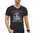 Girls Loves Dragon Books Fantasy Girls Kids Toddler Women Men's V-Neck T-Shirt Girls Loves Dragon Books Fantasy Girls Kids Toddler Women Men's V-Neck T-Shirt