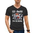 Go Away I'm Reading Book Reader Cute Fox Loves Books Men's V-Neck T-Shirt Go Away I'm Reading Book Reader Cute Fox Loves Books Men's V-Neck T-Shirt