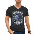 A Good Book Is Out Of This World Shirt Astronaut Reading Men's V-Neck T-Shirt A Good Book Is Out Of This World Shirt Astronaut Reading Men's V-Neck T-Shirt