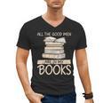 All The Good Men Are In My Books Romance Novel Men's V-Neck T-Shirt