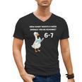 Goose Reading 67 Six Seven Meme Teacher Book Lover Men's V-Neck T-Shirt Goose Reading 67 Six Seven Meme Teacher Book Lover Men's V-Neck T-Shirt