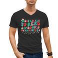 Groovy Christmas Most Likely To Read A Book On Christmas Men's V-Neck T-Shirt Groovy Christmas Most Likely To Read A Book On Christmas Men's V-Neck T-Shirt