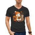 Halloween Ghost Reading Book Lovers Coffee Girl Women Men's V-Neck T-Shirt Halloween Ghost Reading Book Lovers Coffee Girl Women Men's V-Neck T-Shirt