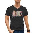 Harm Reduction Floral Book Overdose Awareness Nurse Men's V-Neck T-Shirt
