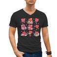 Hearts Reading Book Lovers All Booked For Valentine Men's V-Neck T-Shirt