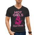 Hot Girls Read Books Cute Book Reader Women Men's V-Neck T-Shirt