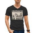 Hot Pin Up Girl Comic Book Vintage Reading Is Sexy Men's V-Neck T-Shirt