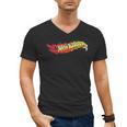 Hot Wheels Comic Book Fire Logo Men's V-Neck T-Shirt