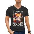 I'd Rather Be Reading Cute Fox Book Lover Reader Bookworm Men's V-Neck T-Shirt