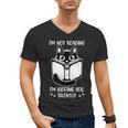 I’m Not Reading I’m Judging You Silently Fun Cat Book Lover Men's V-Neck T-Shirt I’m Not Reading I’m Judging You Silently Fun Cat Book Lover Men's V-Neck T-Shirt