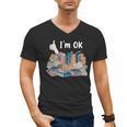 I'm OK Books Pile Books Stack Bibliophile Bookisk Men's V-Neck T-Shirt I'm OK Books Pile Books Stack Bibliophile Bookisk Men's V-Neck T-Shirt