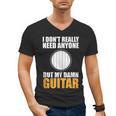Introvert Guitarist Only Need Guitar Enjoy Acoustic Music Men's V-Neck T-Shirt