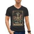 The Introvert Skeleton Tarot Card Coffee Book Lover Men's V-Neck T-Shirt The Introvert Skeleton Tarot Card Coffee Book Lover Men's V-Neck T-Shirt