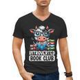 Introverted Book Club Reading Lover Cow Men's V-Neck T-Shirt