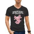 Introverted But Willing To Discuss Axolotl Salamander Men's V-Neck T-Shirt