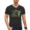 Introverts Sassy Saying Sassy Quote No Hugs Go Hug Cactus Men's V-Neck T-Shirt