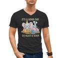 Its A Good Day To Read A Book Cute Pig & Elephant Adventure Men's V-Neck T-Shirt