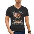 Just A Girl Who Loves Books Book Lover Reading For Women Men's V-Neck T-Shirt Just A Girl Who Loves Books Book Lover Reading For Women Men's V-Neck T-Shirt