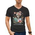 Just A Girl Who Loves Books Messy Bun Book Skeleton Bookworm Men's V-Neck T-Shirt