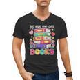 Just A Girl Who Loves Books Reading Library Men's V-Neck T-Shirt Just A Girl Who Loves Books Reading Library Men's V-Neck T-Shirt