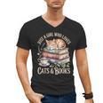 Just A Girl Who Loves Cats And Books Reading Librarian Men's V-Neck T-Shirt