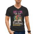 Just A Girl Who Loves Reading Books Men's V-Neck T-Shirt Just A Girl Who Loves Reading Books Men's V-Neck T-Shirt