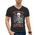 Just A Good Girl Reading Dirty Books Dark Romance Men's V-Neck T-Shirt