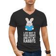 I Just Want To Read Books And Pet My Rabbit Men's V-Neck T-Shirt