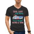 THIS LADY Will Never Own Enough BOOKS & YARN Men's V-Neck T-Shirt