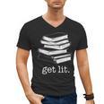 Let's Get Lit Books Men's V-Neck T-Shirt