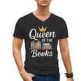 Librarian Queen Of The Books Book Reading Library Men's V-Neck T-Shirt