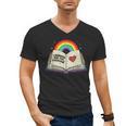 Libraries Are For Everyone Book LGBTQ Ally Gay Pride Month Men's V-Neck T-Shirt