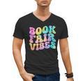Library Book Fair Vibe Tie Dye School Reading Nostalgic Men's V-Neck T-Shirt Library Book Fair Vibe Tie Dye School Reading Nostalgic Men's V-Neck T-Shirt