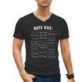 Library Due Date Stamp Card Librarian Book Reading Vintage Men's V-Neck T-Shirt Library Due Date Stamp Card Librarian Book Reading Vintage Men's V-Neck T-Shirt