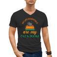 My Life Essentials Are Cat And Books Men's V-Neck T-Shirt