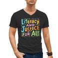 Literacy And Justice For All Protect Banned Books Library Men's V-Neck T-Shirt