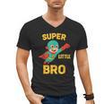 Little Cute Superhero Brother Comic Book Baby Bro Men's V-Neck T-Shirt Little Cute Superhero Brother Comic Book Baby Bro Men's V-Neck T-Shirt