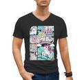 My Little Pony Classic Vintage Rainbow Castle Comic Book Men's V-Neck T-Shirt My Little Pony Classic Vintage Rainbow Castle Comic Book Men's V-Neck T-Shirt