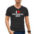 I Love Heart Fictional Men Simple Cute Books Reading Men's V-Neck T-Shirt