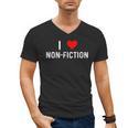 I Love Non Fiction Heart Books Reading Writing Writer Read Men's V-Neck T-Shirt I Love Non Fiction Heart Books Reading Writing Writer Read Men's V-Neck T-Shirt