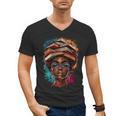 Melanin Girl Afro Book Lover Librarian Teacher Student Men's V-Neck T-Shirt