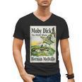 Moby Dick Book Cover Illustration Men's V-Neck T-Shirt Moby Dick Book Cover Illustration Men's V-Neck T-Shirt