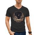 Moon Book Bookshelf Library Coffee Cup Star Stars Pattern Men's V-Neck T-Shirt Moon Book Bookshelf Library Coffee Cup Star Stars Pattern Men's V-Neck T-Shirt