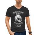 Morally Grey Is My Favorite Color Bookish Skull Men's V-Neck T-Shirt