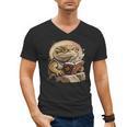 Nerdy Bearded Dragon Glasses Book Reading Men's V-Neck T-Shirt Nerdy Bearded Dragon Glasses Book Reading Men's V-Neck T-Shirt