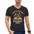 A New Chapter Begins Retired 2026 Floral Book Butterfly Tee Men's V-Neck T-Shirt
