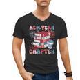 New Year New Chapter Happy New Year 2025 Book Lover Men's V-Neck T-Shirt